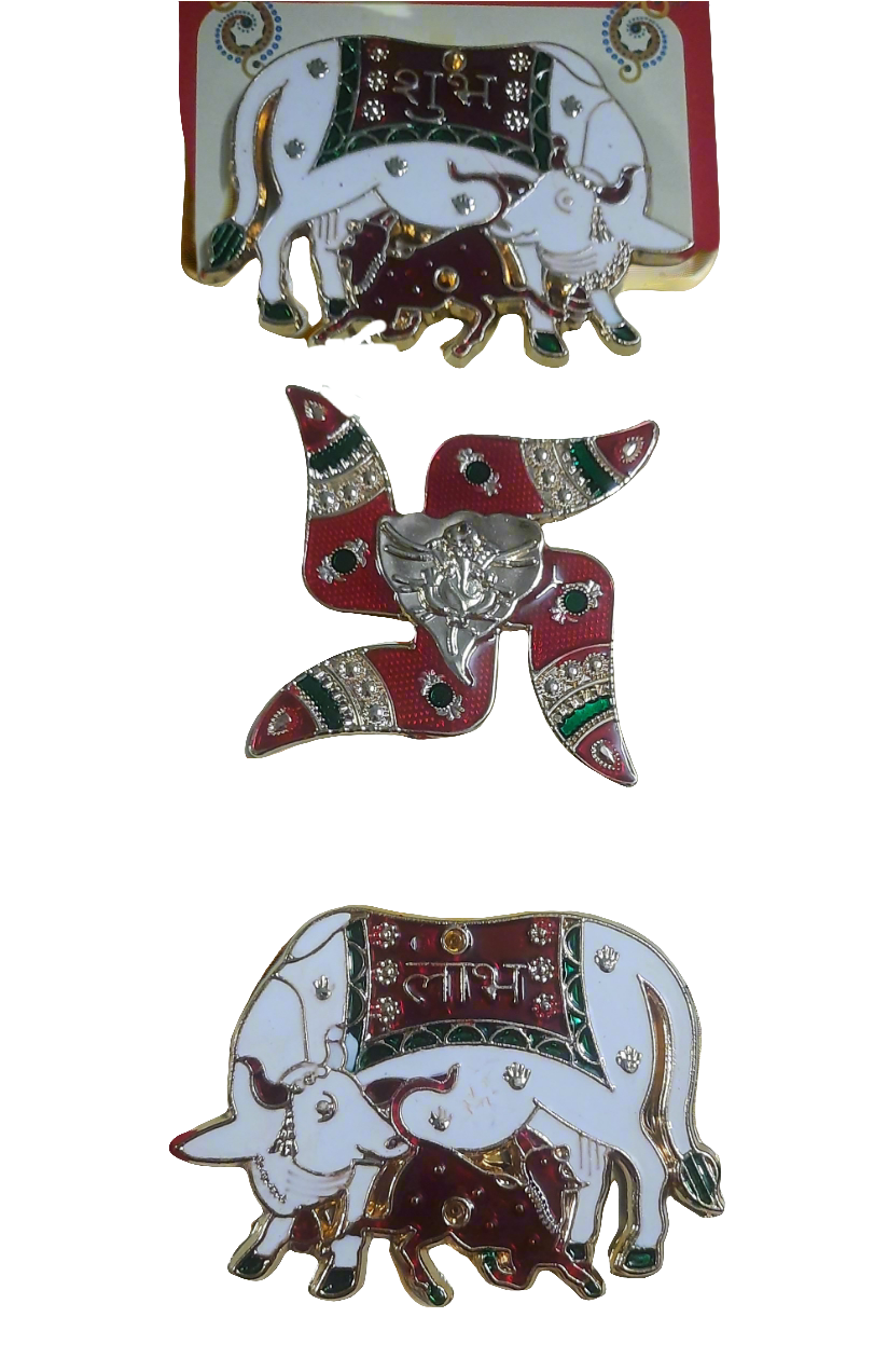 Designer Acrylic Kamdhenu cow swasthik subh labh 🌹