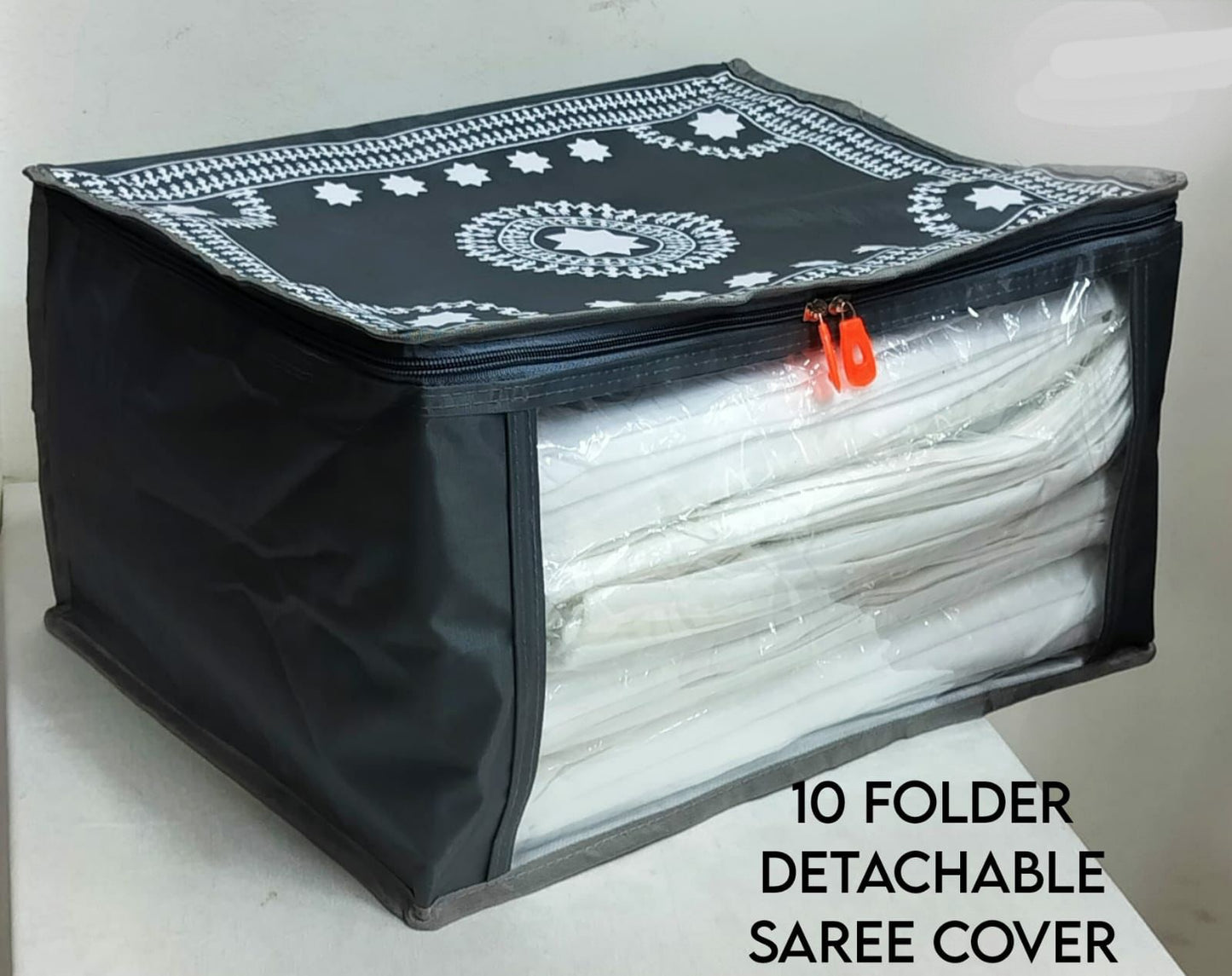 10 folder detachable large saree cover / color Assorted