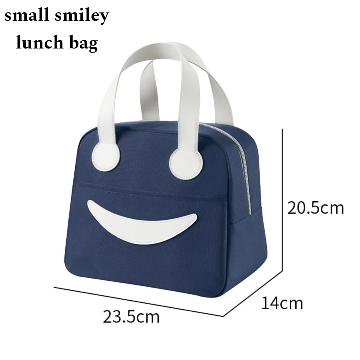 Smiley small size insulated lunch bag