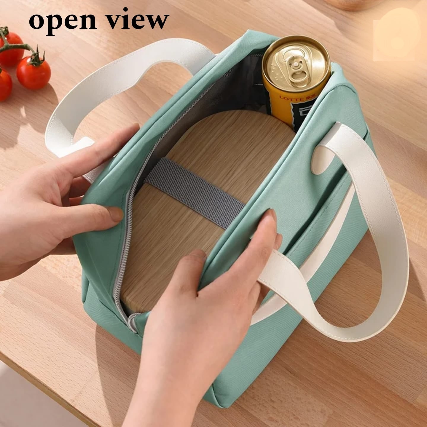 Smiley small size insulated lunch bag