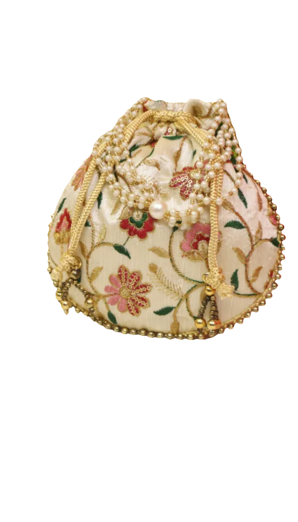 Beautiful handcrafted embroidery pearl work Potli bag for gifting 🌹pack of 1 size: L 8.4* H 9*inch pack of 14