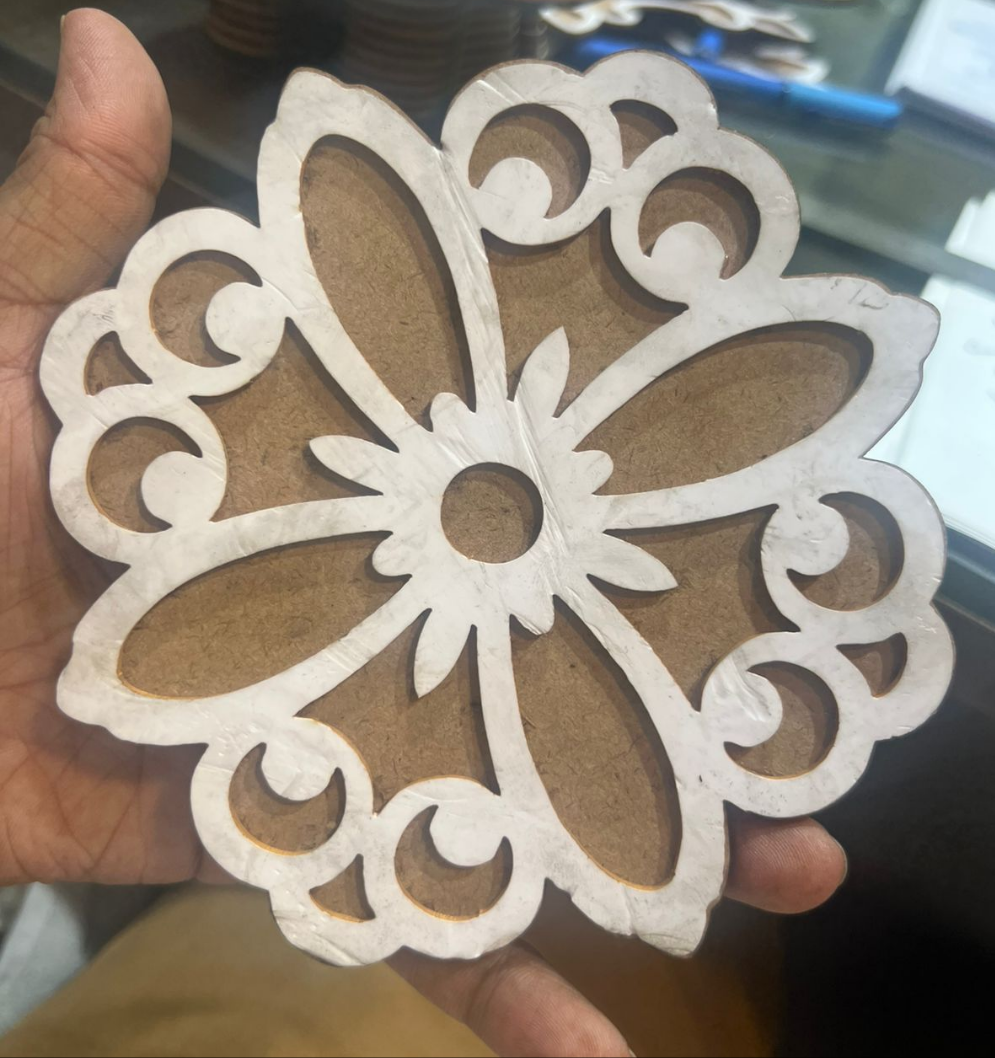 Rangoli Stencil Combo Pack – 6" Inch Reusable Wooden MDF Designs Pack of 10