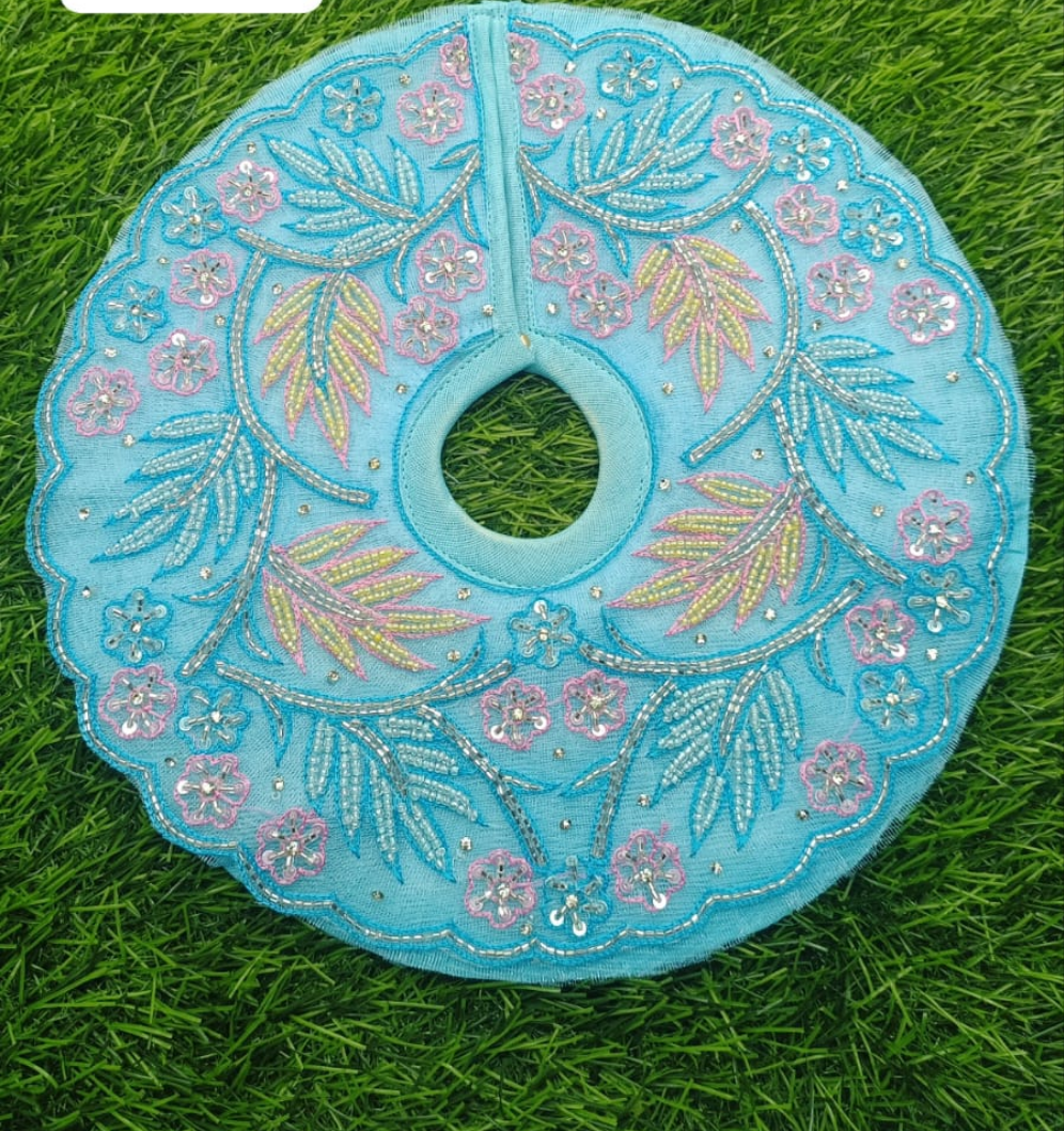 Neelpitambar designer heavy Ladoo gopalji poshak 6 inch