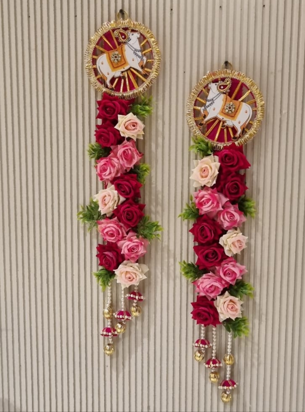 Floral pichwai hanging pair 30" inch