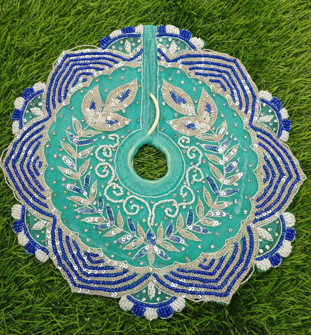 Moti stone sequence work heavy Ladoo gopalji poshak 6inch
