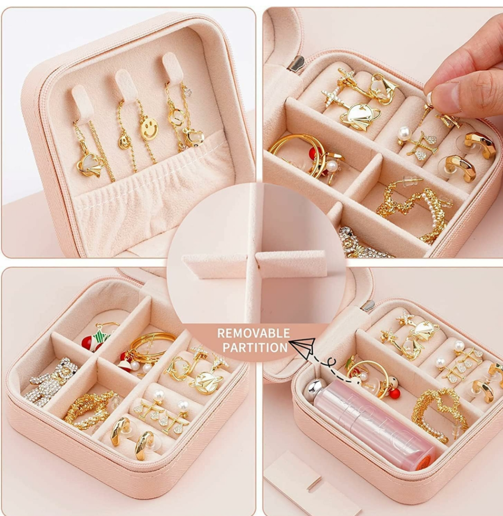 Mini jewelry organiser box pack of 2 color: Assorted