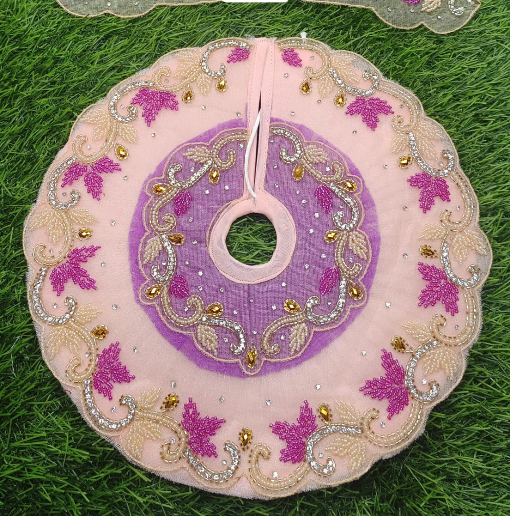Moti cheed stone work boutique heavy Ladoo gopalji poshak 6 inch
