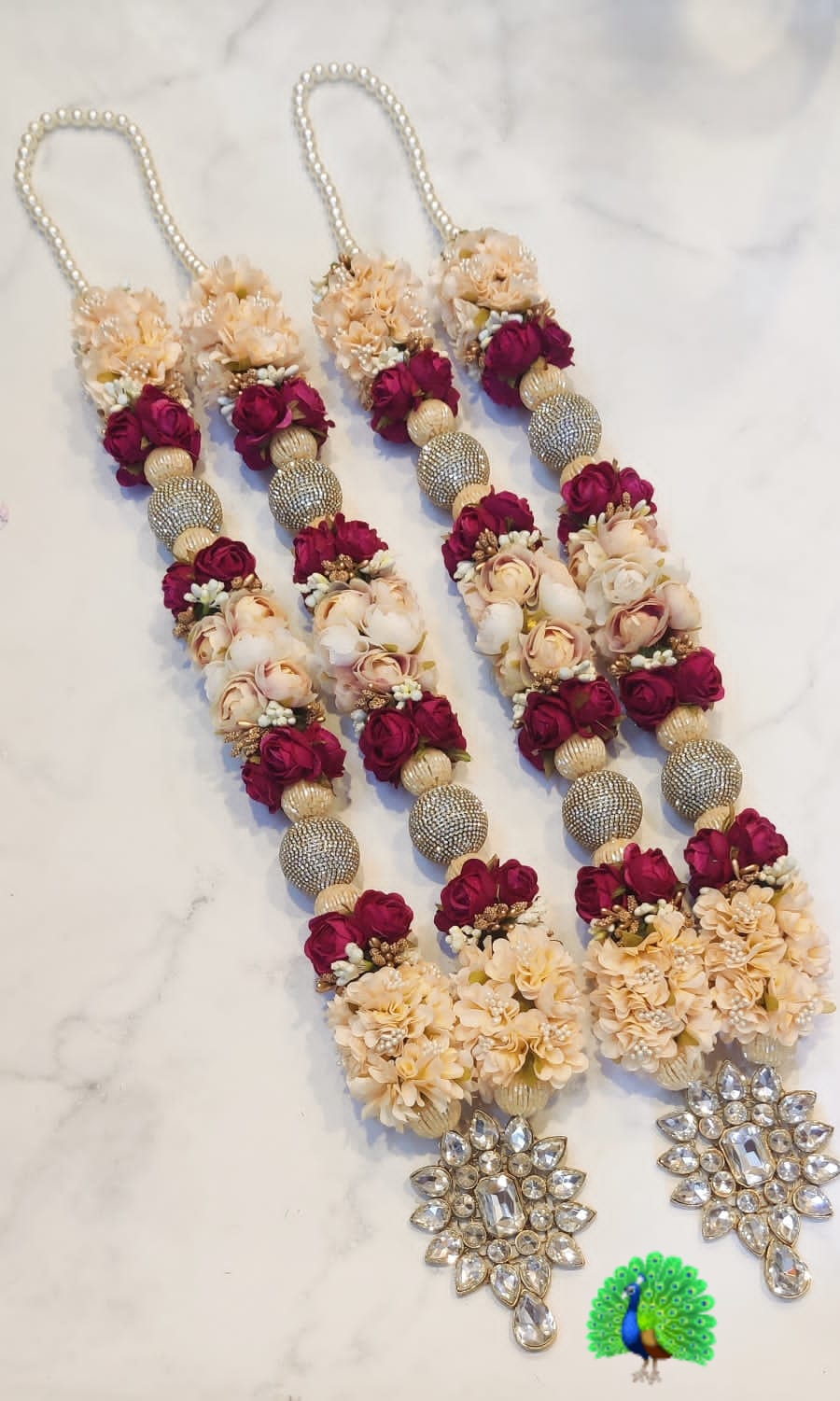 Varmala jaimala Wedding Garland for Bride and Groom set of 2 size 24*inch