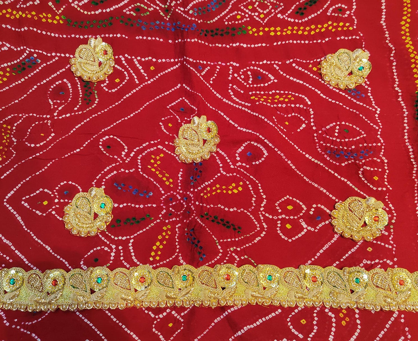 Kolkatta special pure Ojaria handwork bel buti heavy marwadi chunri odna ✨️