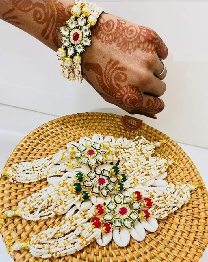 Kundan work welcome Bracelets pack of 10