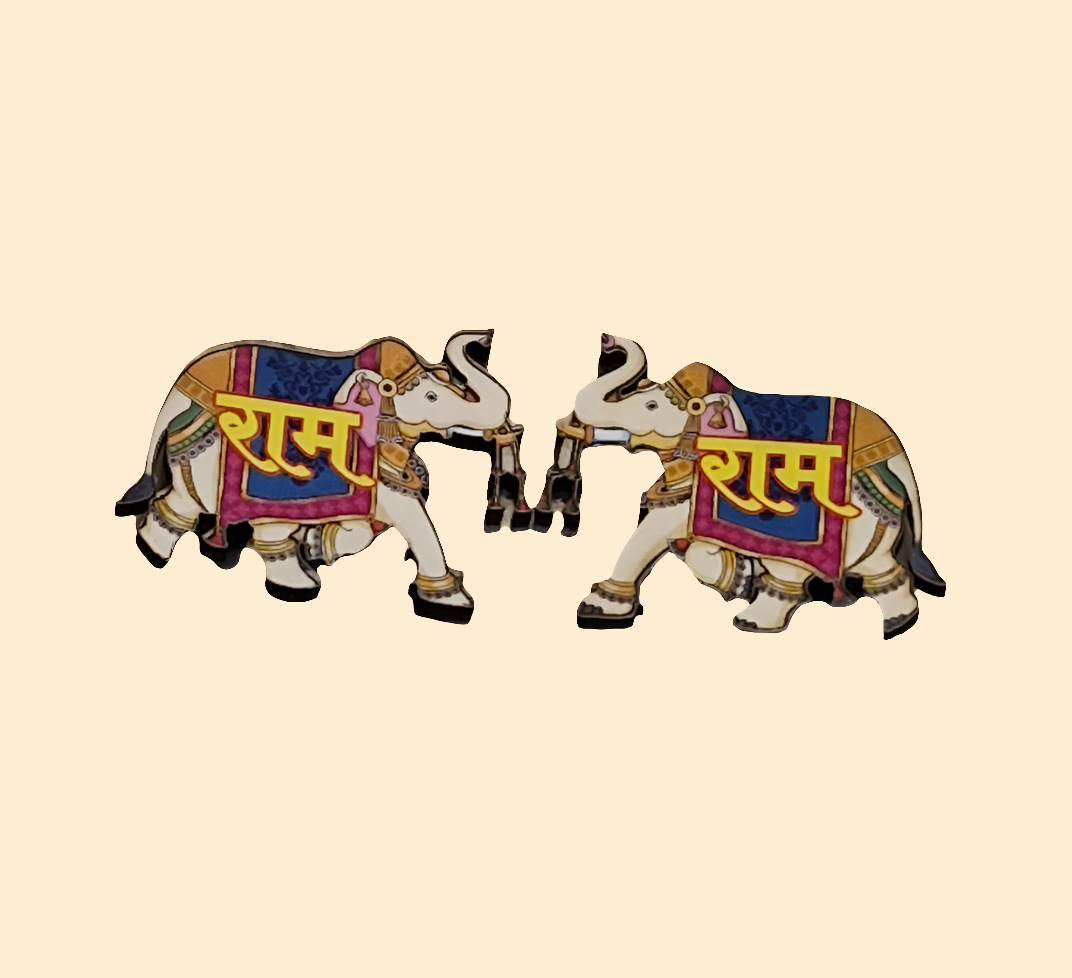 Elephant Rakhi Sohn Soon Puja Door Tag 2 Pairs