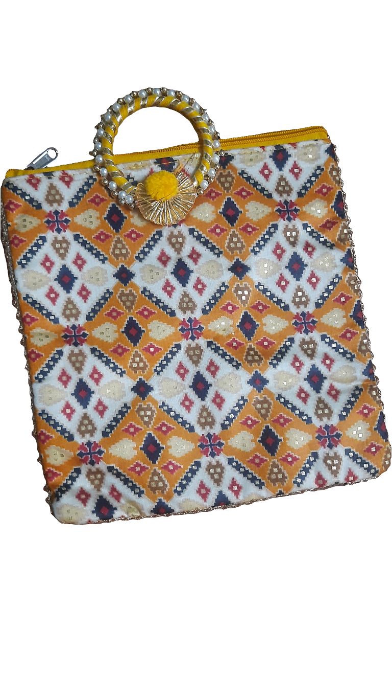 Chudi handle printed gift bag🌼 size:L 9* H 10*