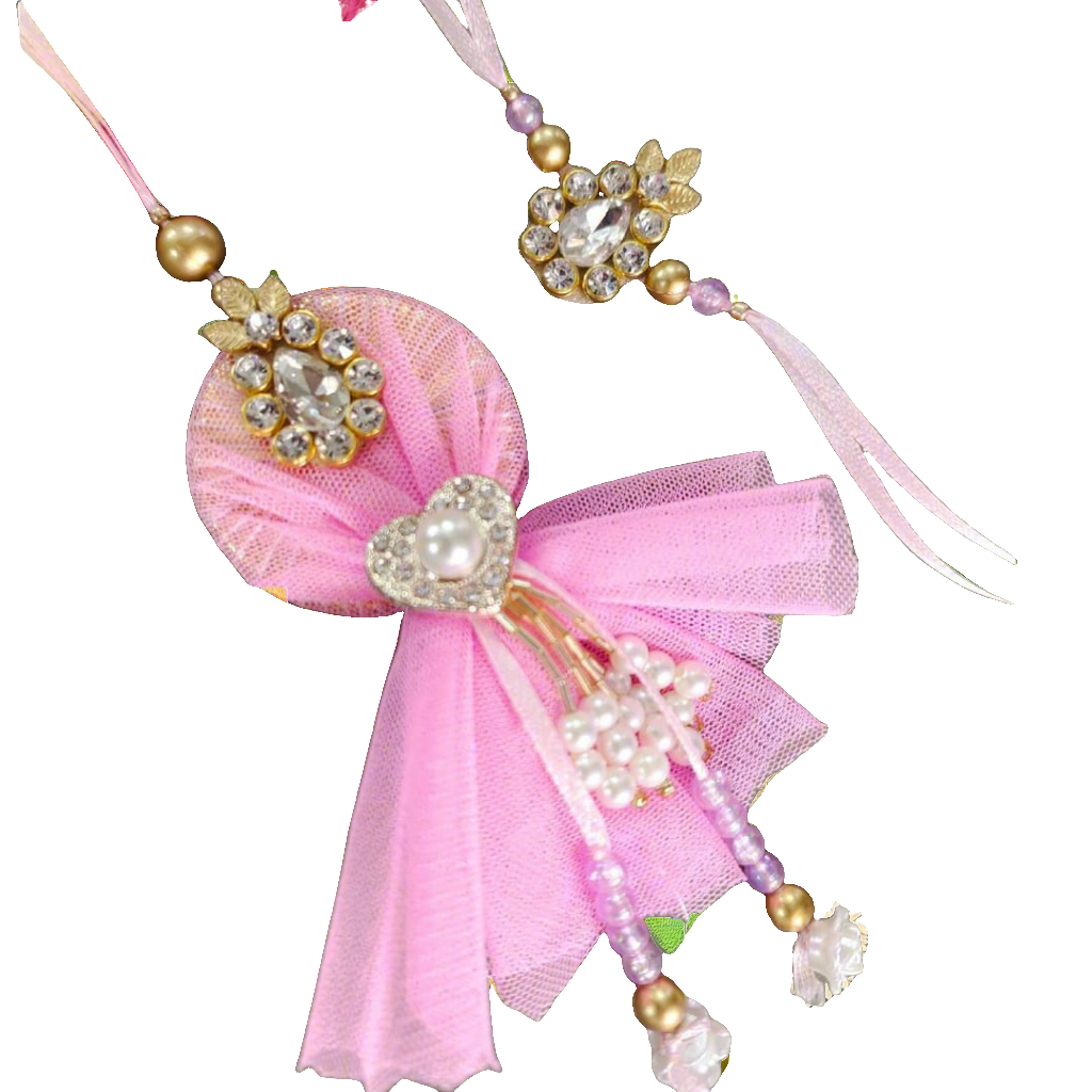 Sisterly Love Rakhi for Bhaiya and Bhabhi with Roli chawal set
