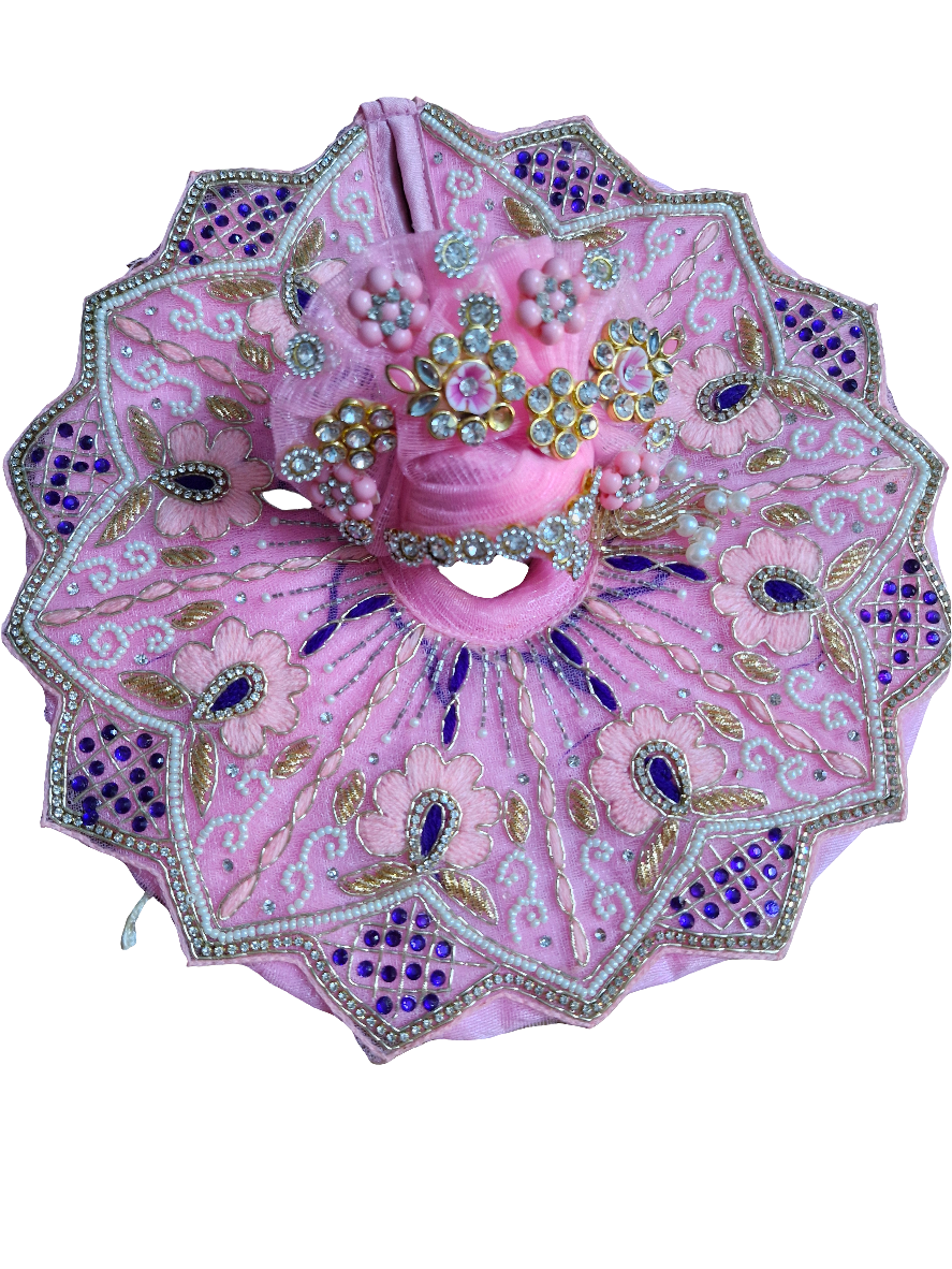 Tyohar special Stone pearl Embroidery Ladoo Gopalji Poshak with Pagri 🌷