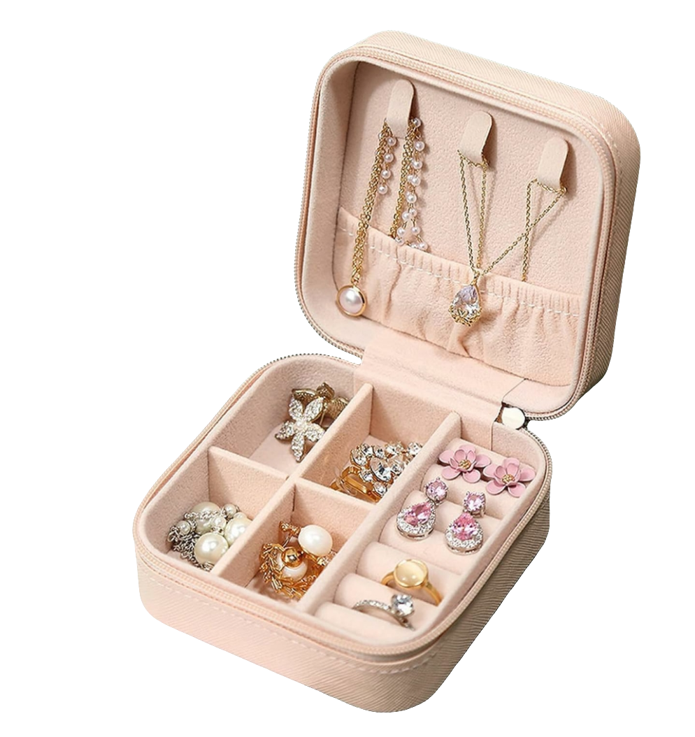 Mini jewelry organiser box pack of 2 color: Assorted