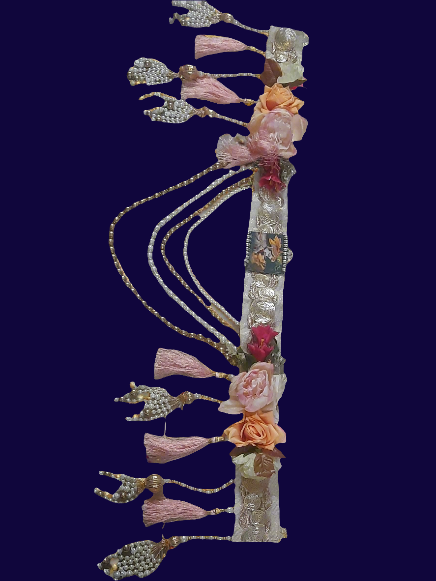 Pearl stone Radha Krishna floral work Heavy designer Bandarwal/Toran 🌹