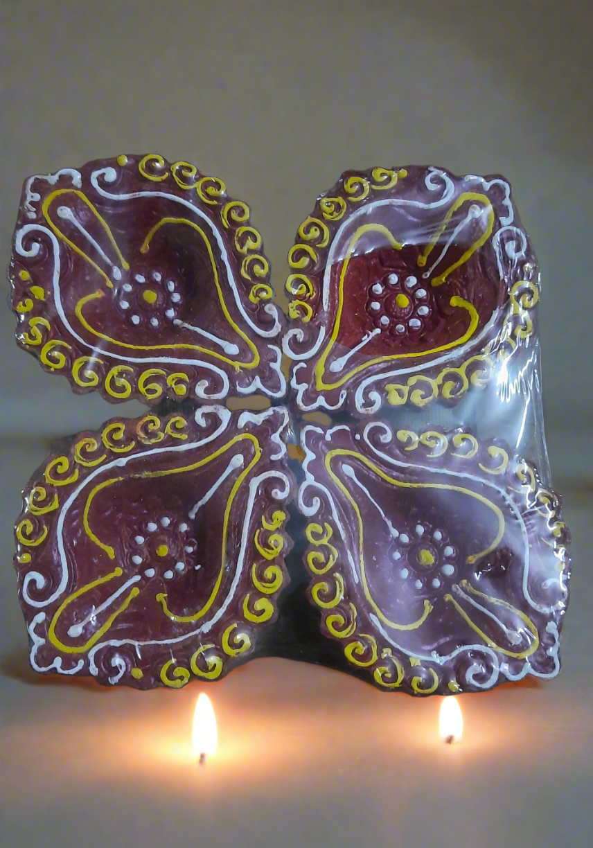 Traditional festival ✨ theme terracotta diyas 🪔pack of 4 size 3.6*inch color Assorted