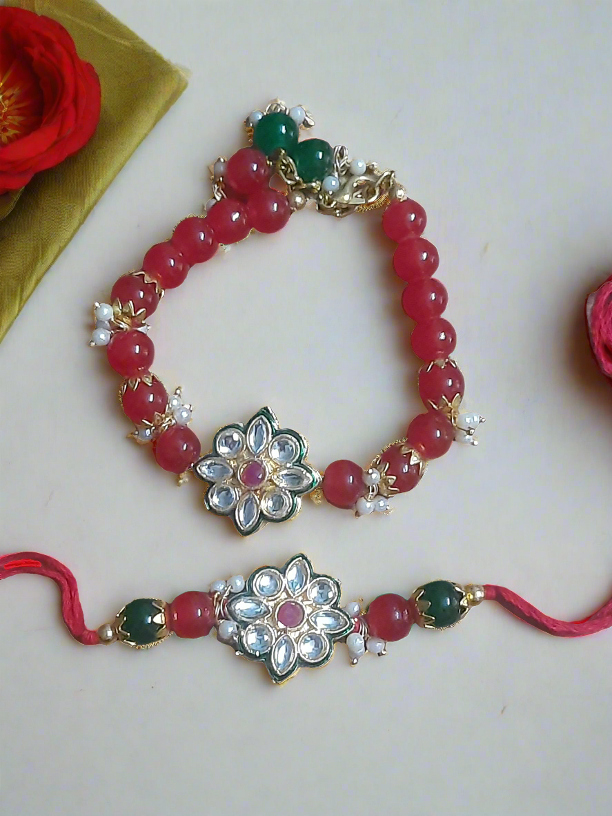Radiant Bloom Bhaiya Bhabhi Rakhi
