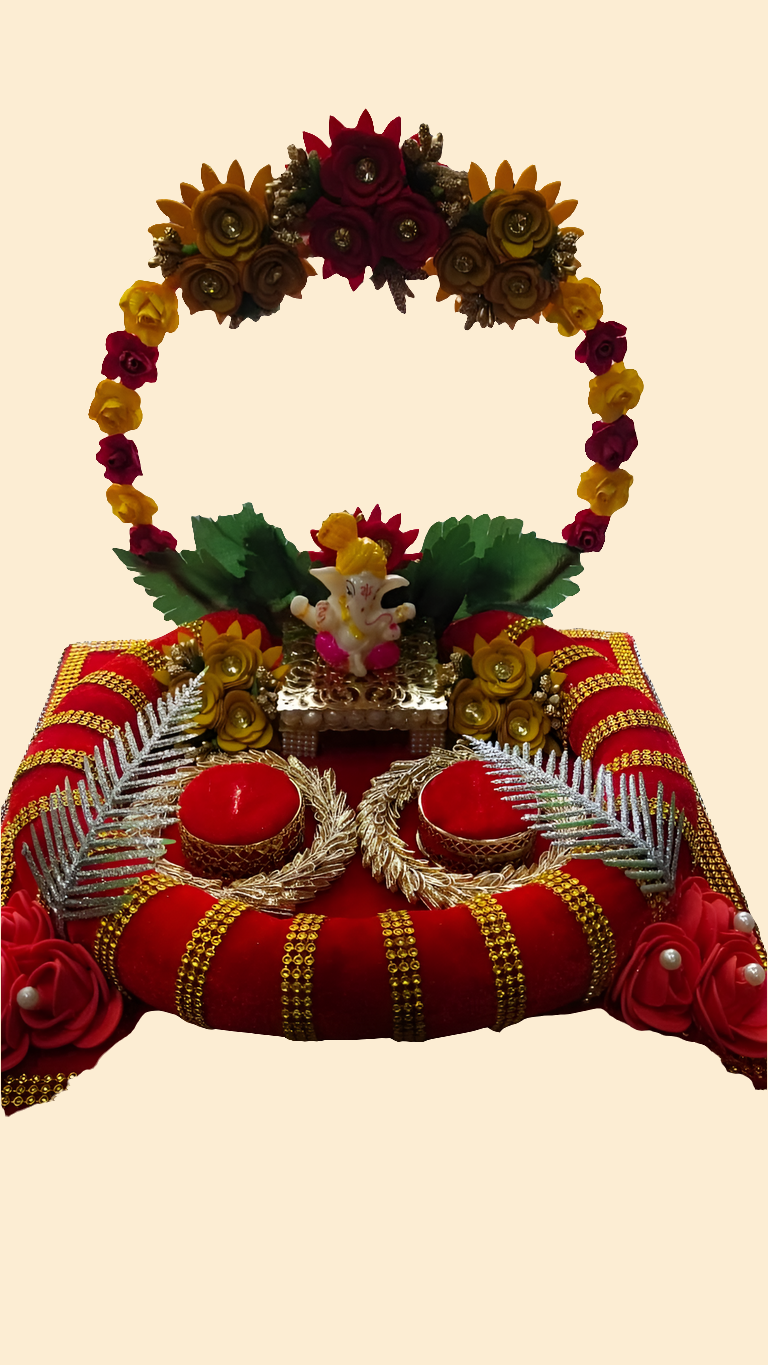 Ganpati puja platters
