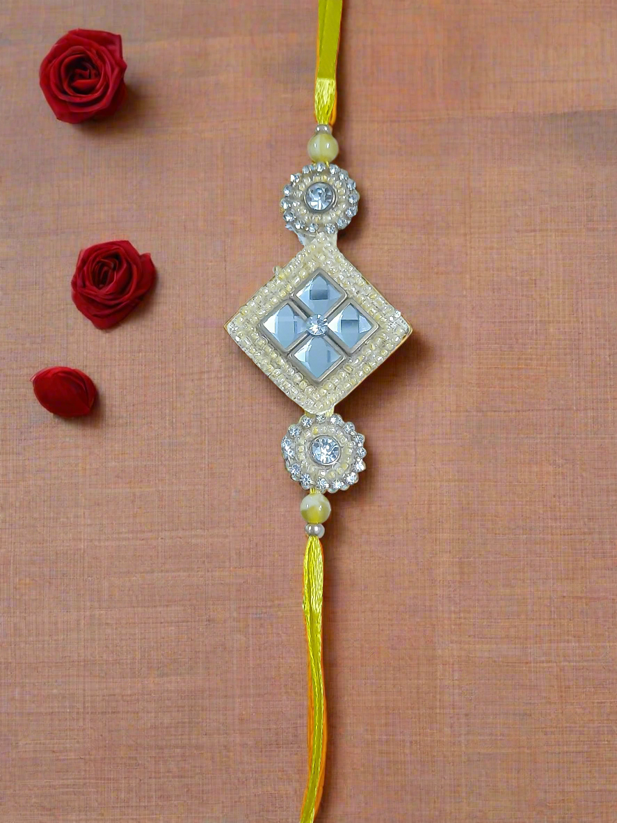 Handcrafted stone & pearl Rakhi ๐ฎ