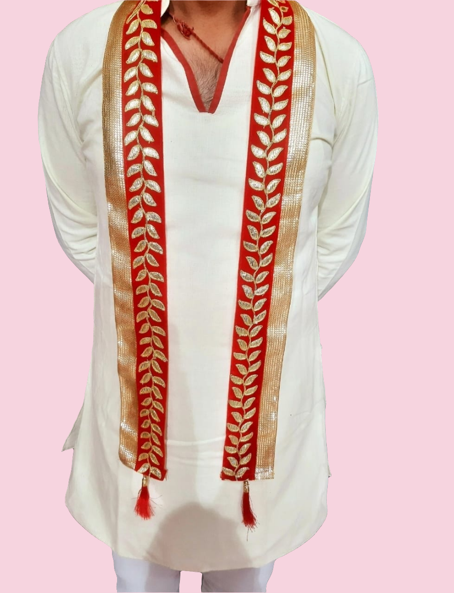Zari gota work welcome Duppata pack of 25
