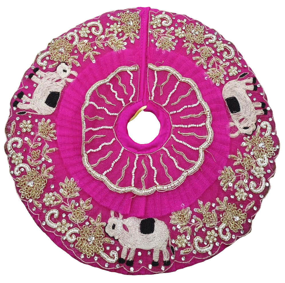 Kamdhenu cow heavy designer Ladoo gopalji poshak 6 inch