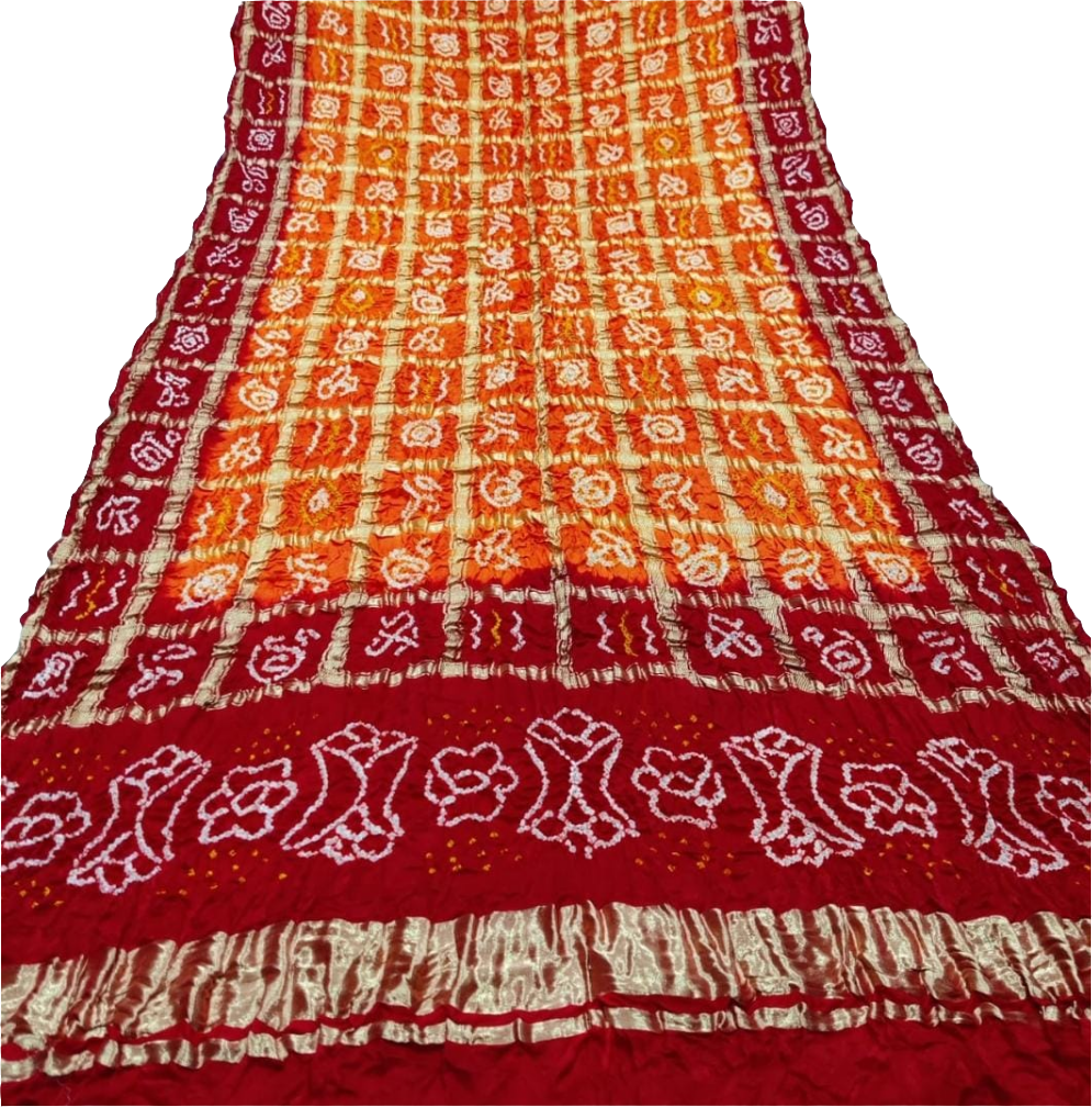 Pure Gaji silk bandhej Ghatchola duppata ✨️