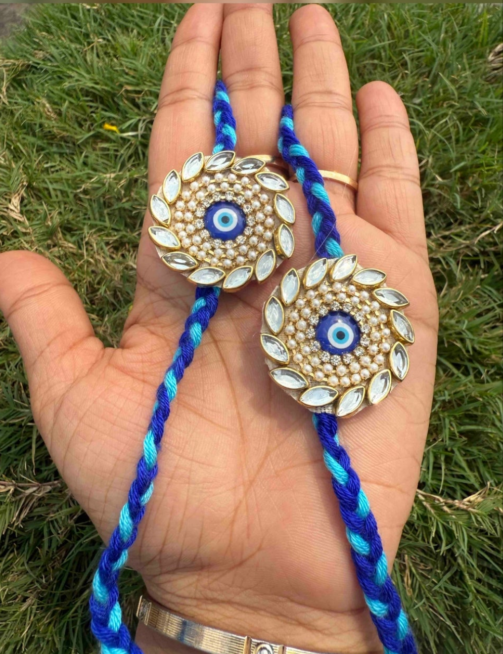 Handmade Designer Evil Eye Rakhi for Raksha Bandhan