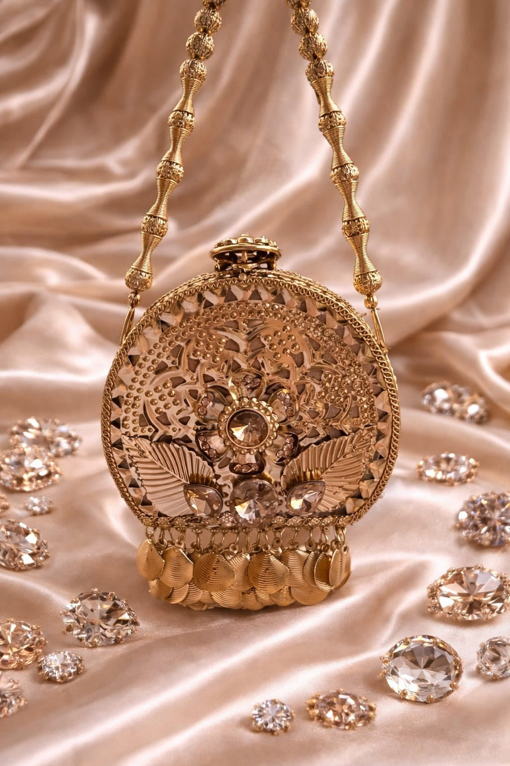 Luxury crystal wedding clutch purse for women