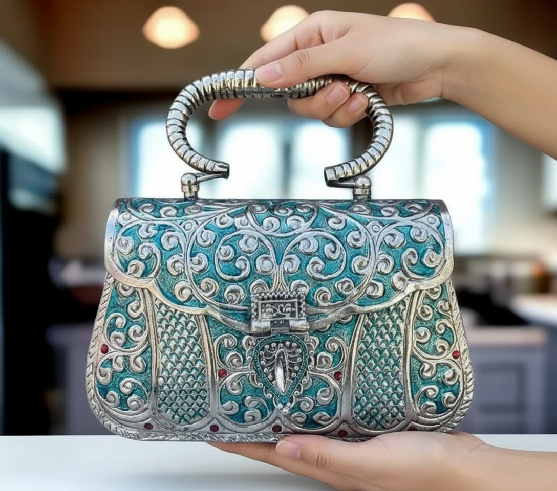 Queen silver Grace clutch /bag