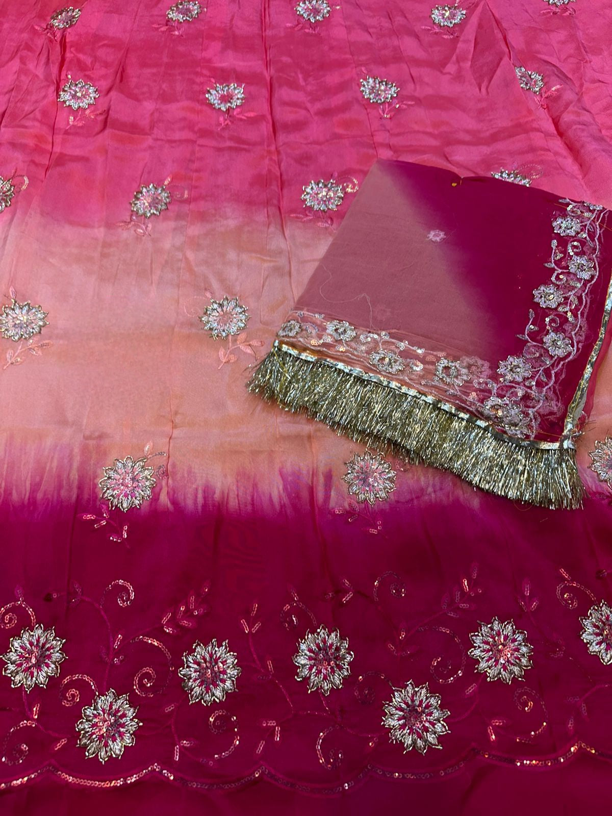 Heavy upada fabric thakurji pure odhna elegant boutique poshak