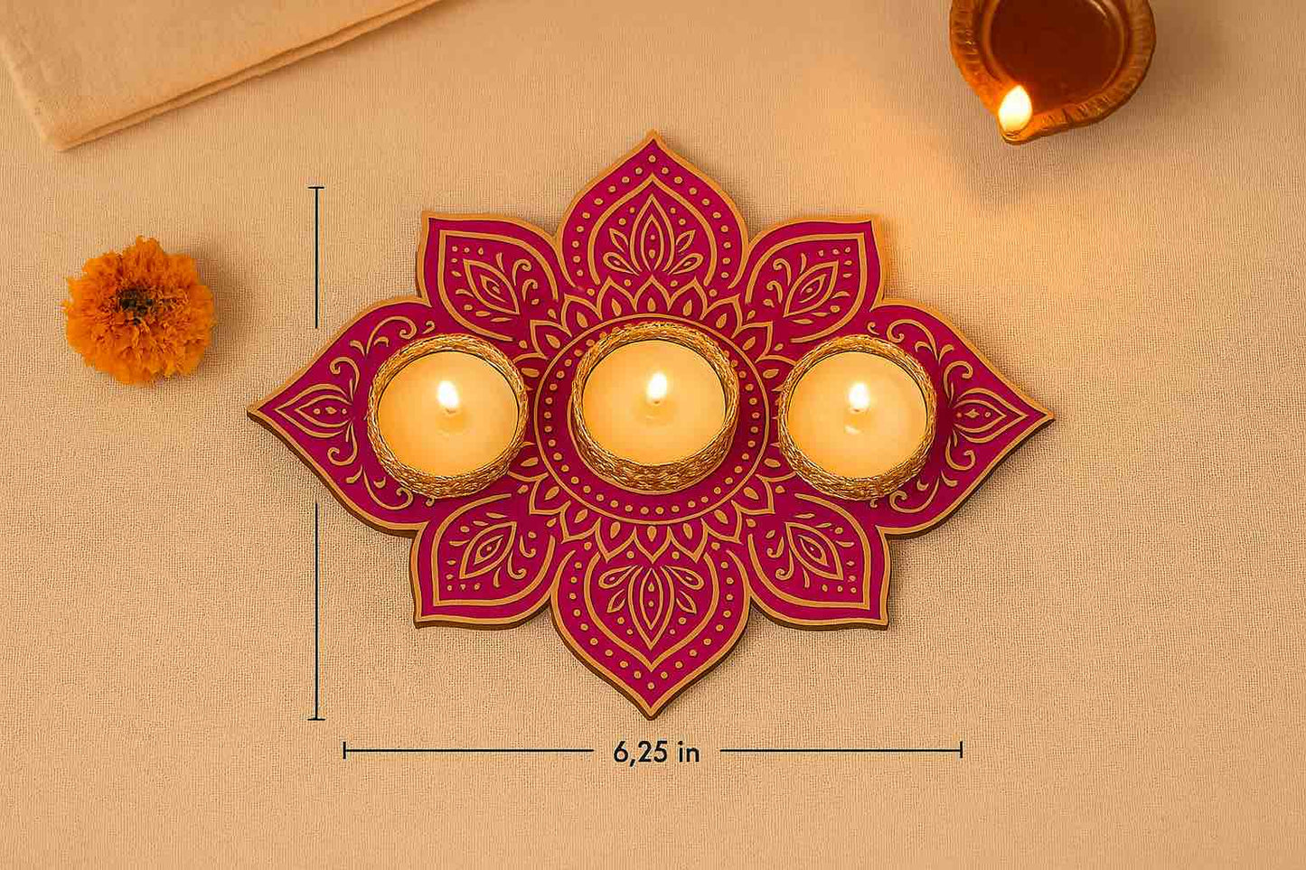 New design MDF Rangoli plates pack of 2 Rangoli plates
