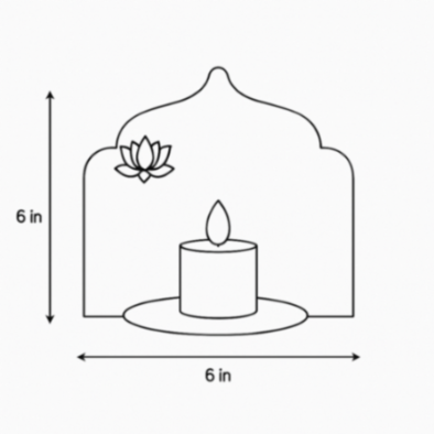 Subh labh Elephant pichwai Tealight diya stand pack of 2