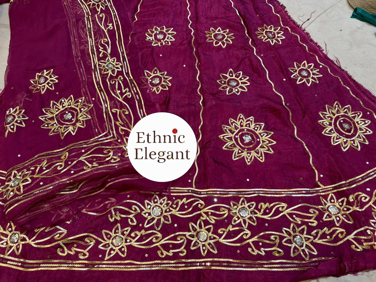 Beautiful boutique upada fabric elegant handwork thakurji pure odhna poshak