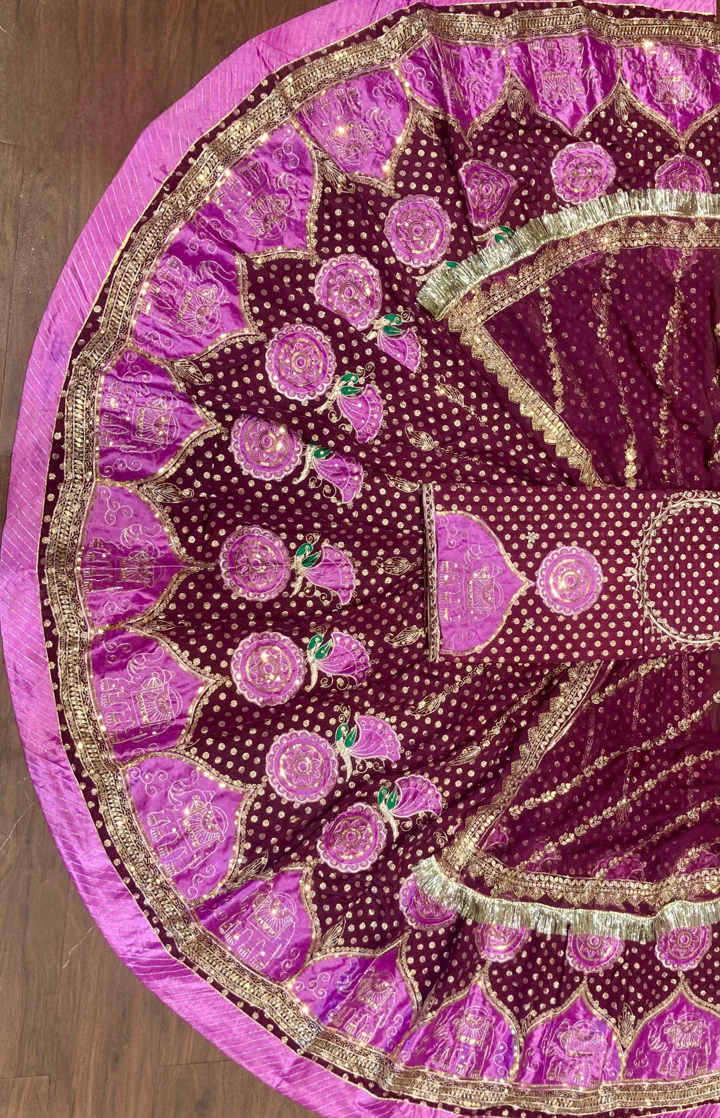 FANCY SOFT Banarsi FABRIC with Pure Odhani in New Colours Botique SATIN PATCH work beautiful Rajputi poshak