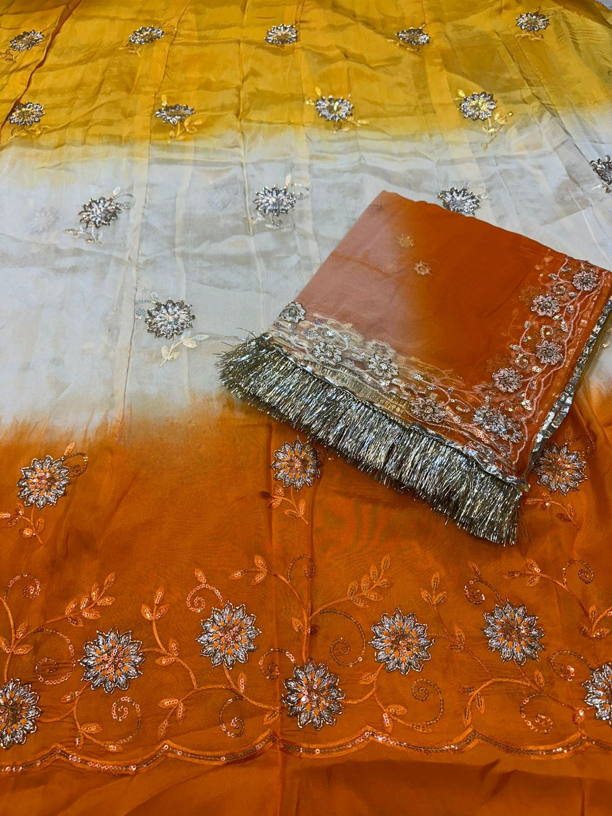 Heavy upada fabric thakurji pure odhna resam taara katdana work handwork Beautiful Rajputi poshak