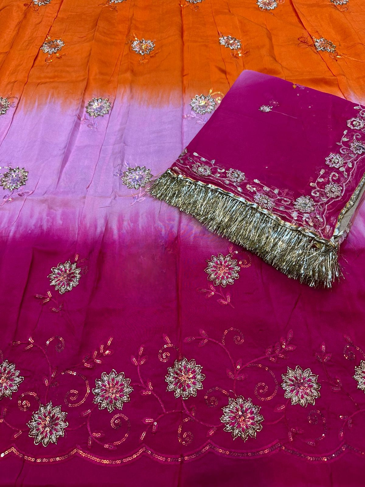 Heavy upada fabric thakurji pure odhna elegant boutique poshak