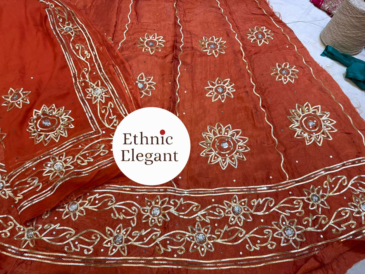 Beautiful boutique upada fabric elegant handwork thakurji pure odhna poshak