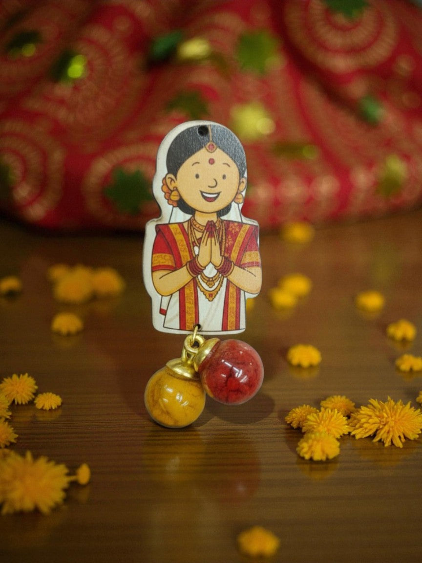 Auspicious Grih Pravesh/welcome /Ganpati MDF Haldi Kumkum – Perfect for traditional Indian rituals. Pack of 25