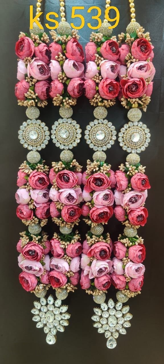 Bride & Groom Varmala Set – Handcrafted Wedding Garlands (Pack of 2)