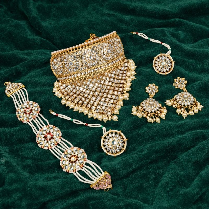 Rajwadi Royal Look Jewellery Combo Set | Traditional Bridal & Wedding Collection