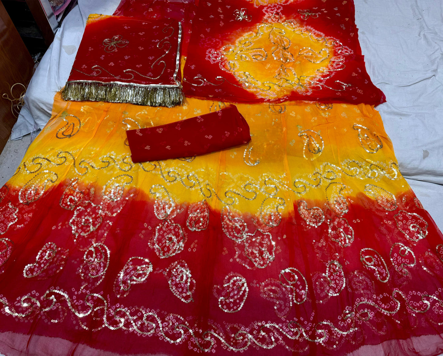 Thakurji pure Rai bandej Elegant Rajasthani poshak