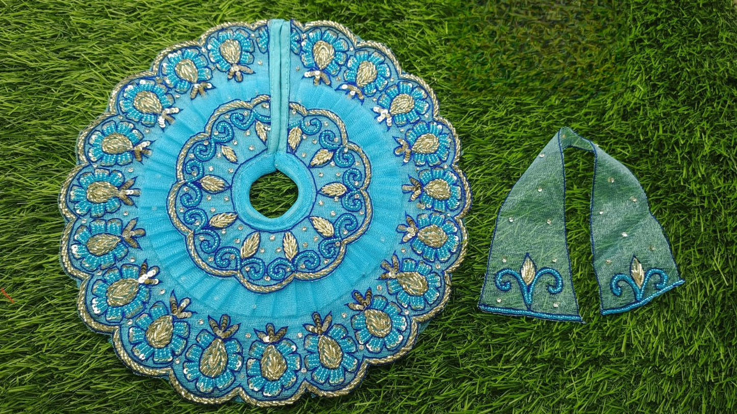 Zardosi moti work designer boutique heavy Ladoo gopalji poshak size /10inch