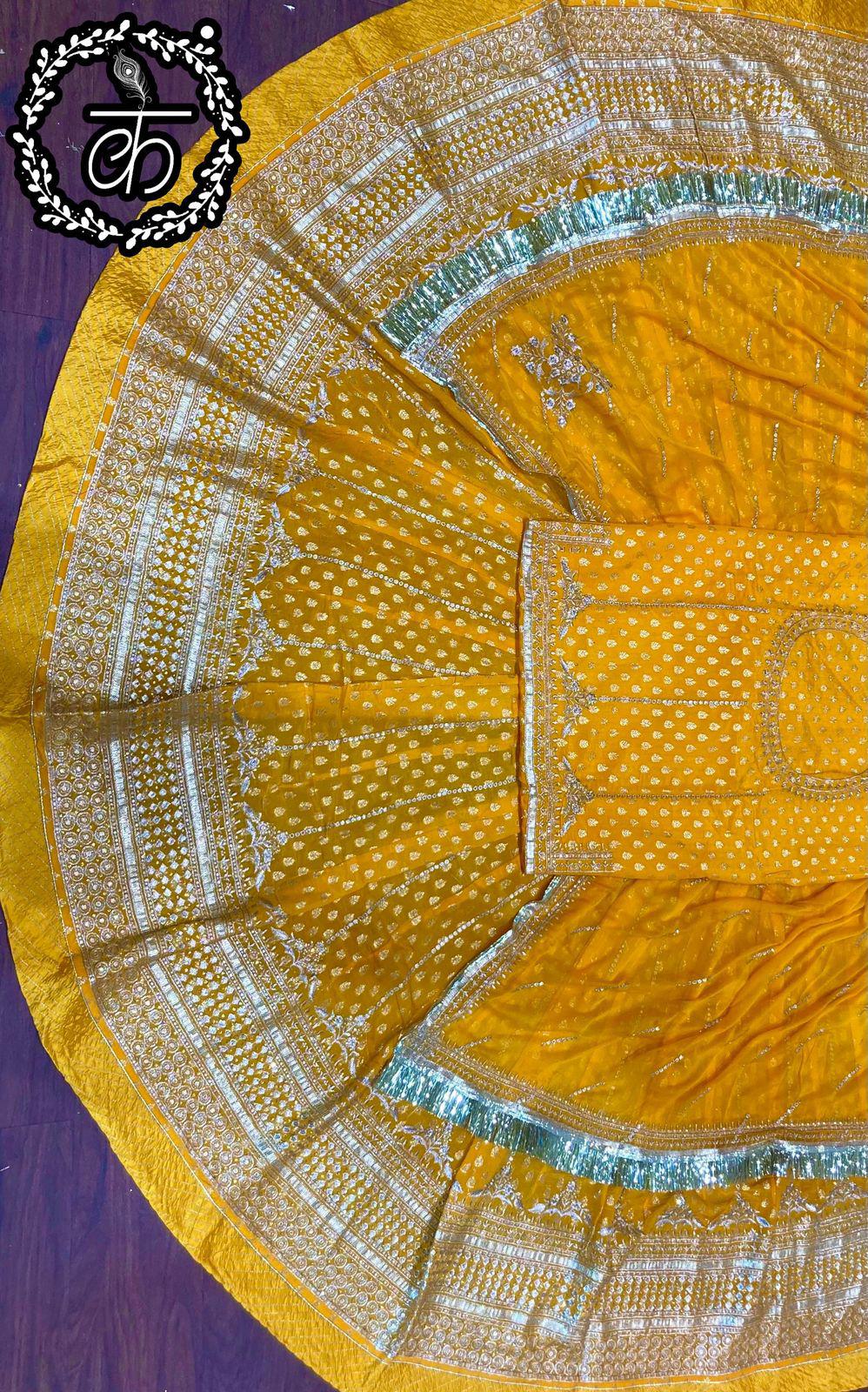 Beautiful 30 kali soft Banarasi fabric Rajasthani Poshak