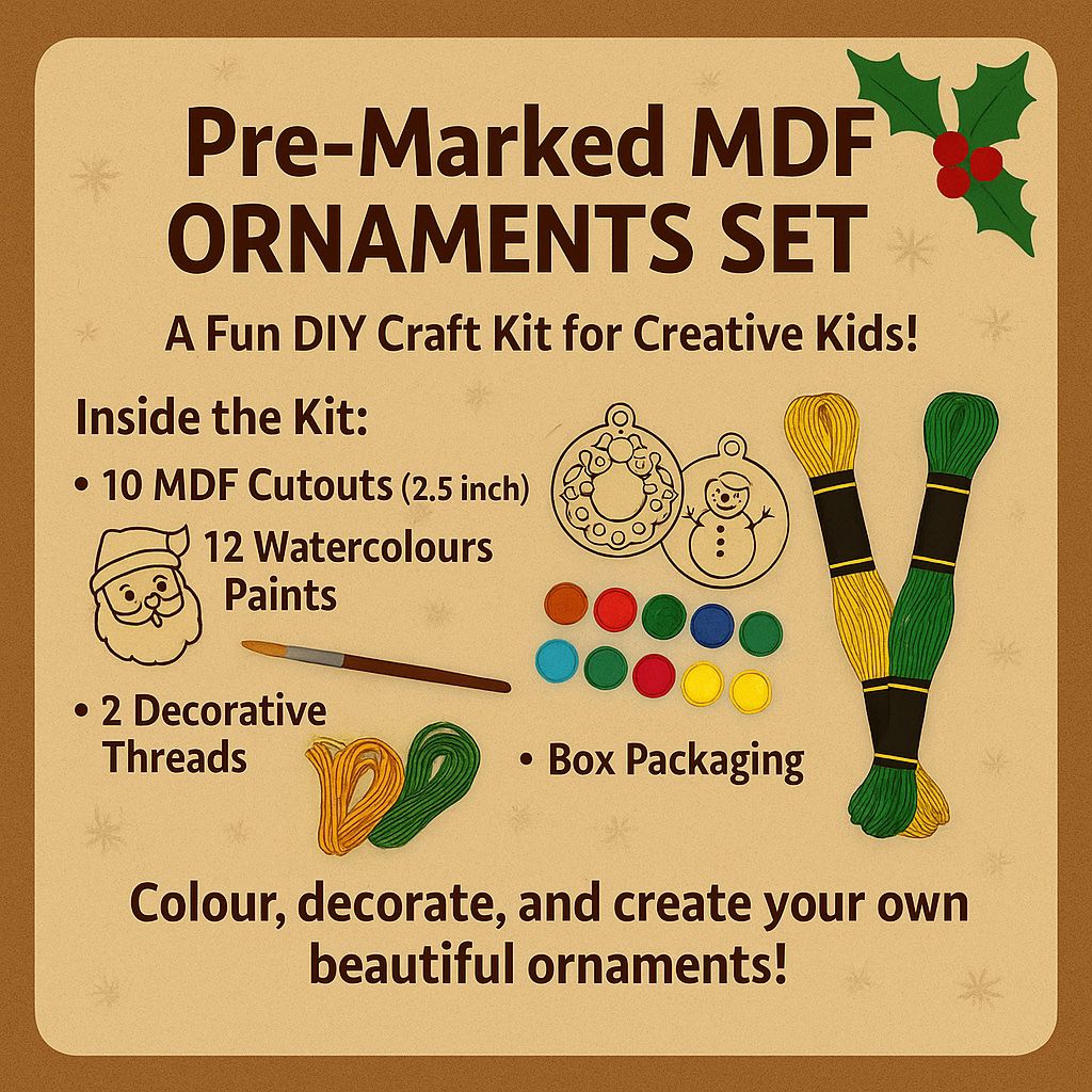Christmas DIY Craft Kit for Kids – Pack of 5 Creative Activity Set