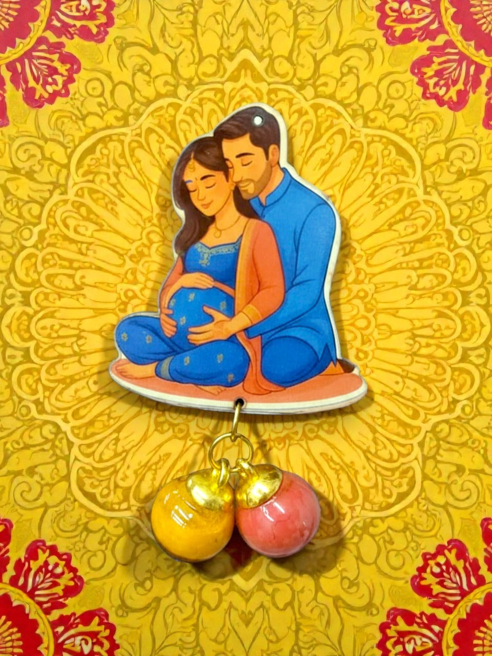 Baby shower Godbharai MDF Haldi kumkum set pack of 20