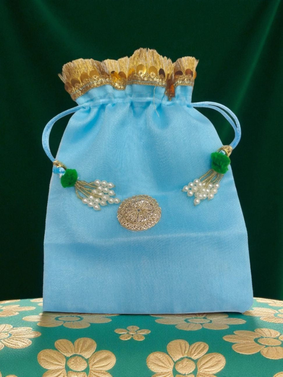 Beautiful handmade elegant potli bags perfect for gifting sagun pack of 10