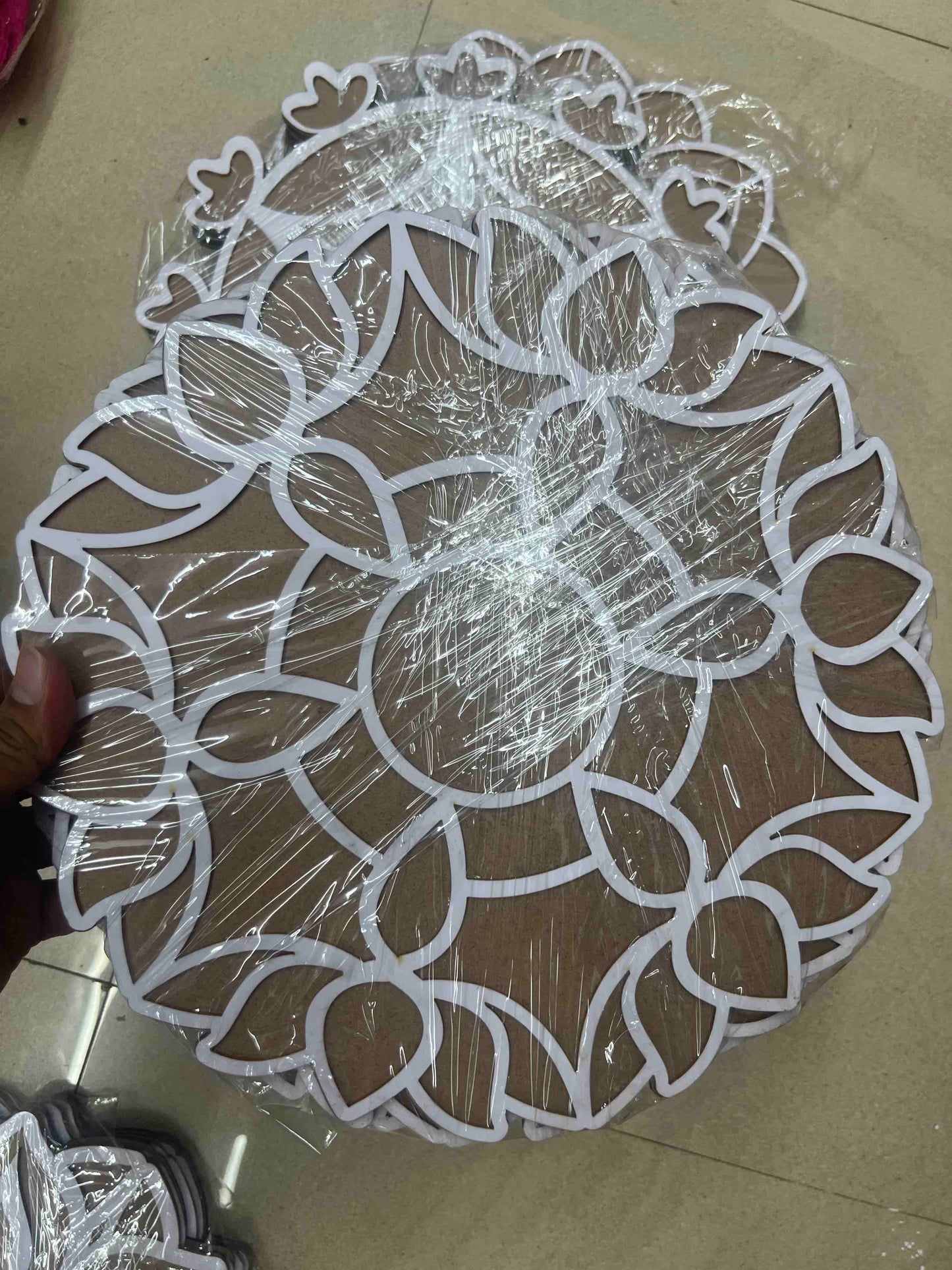 Rangoli Stencil Combo Pack – 12" Inch Reusable Wooden MDF Designs pack of 4