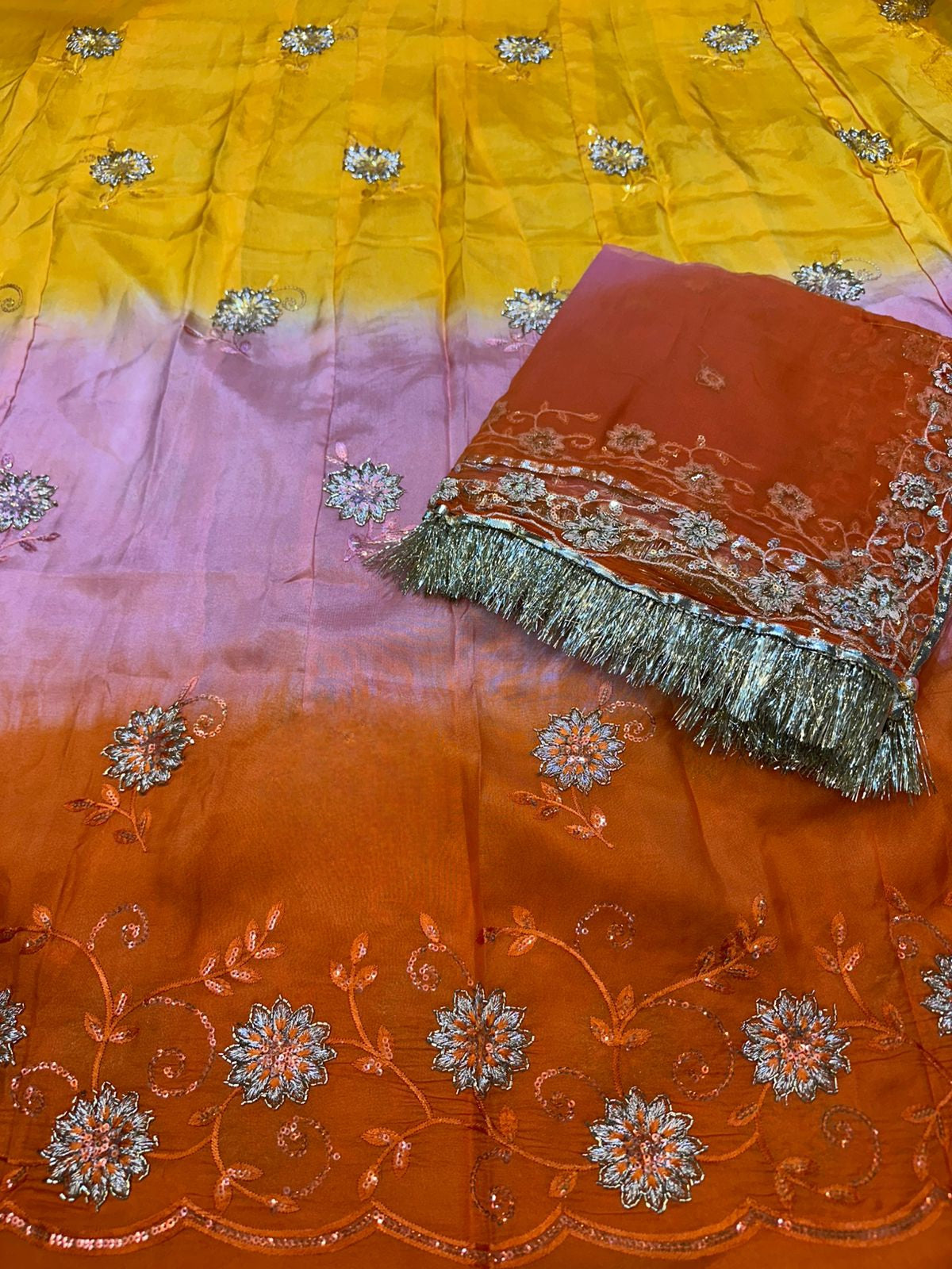 Heavy upada fabric thakurji pure odhna resam taara katdana work handwork Beautiful Rajputi poshak