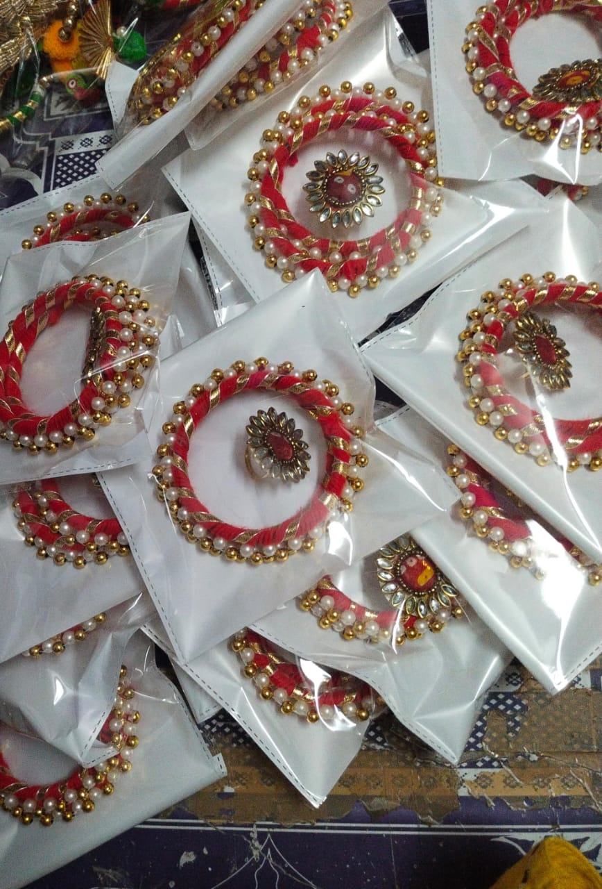 Bangle and Ring Set for Sagun & Gifting | 2 Bangles + 1 Ring – Pack of 50